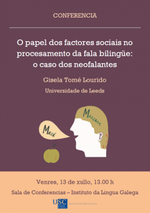 O papel dos factores sociais no procesamento da fala bilingüe.